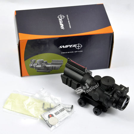 Sniper 4X32 Scope Illuminated Red/Green/Blue Reticle